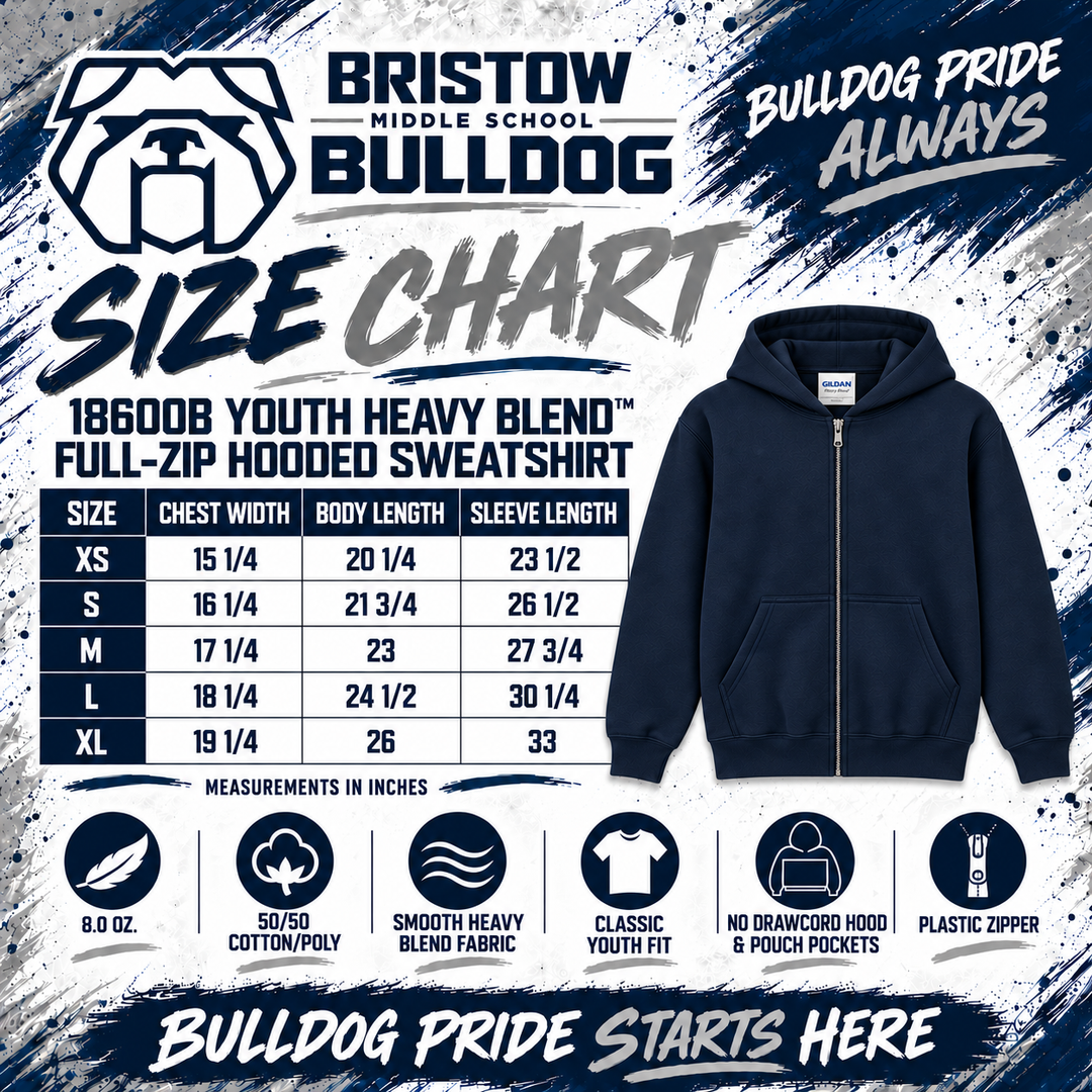 Bristow 4 Faux Embroidery Zip-Hoodie (Gildan)