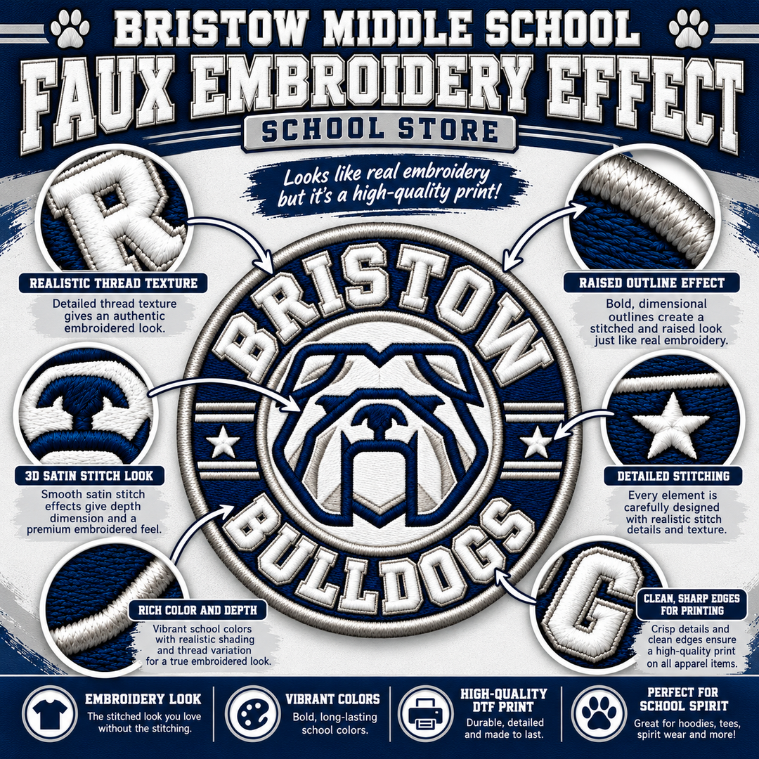 Bristow 4 Faux Embroidery T-shirt (Gildan)