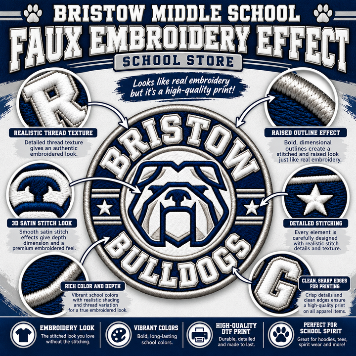 Bristow 4 Faux Embroidery T-shirt (Gildan)