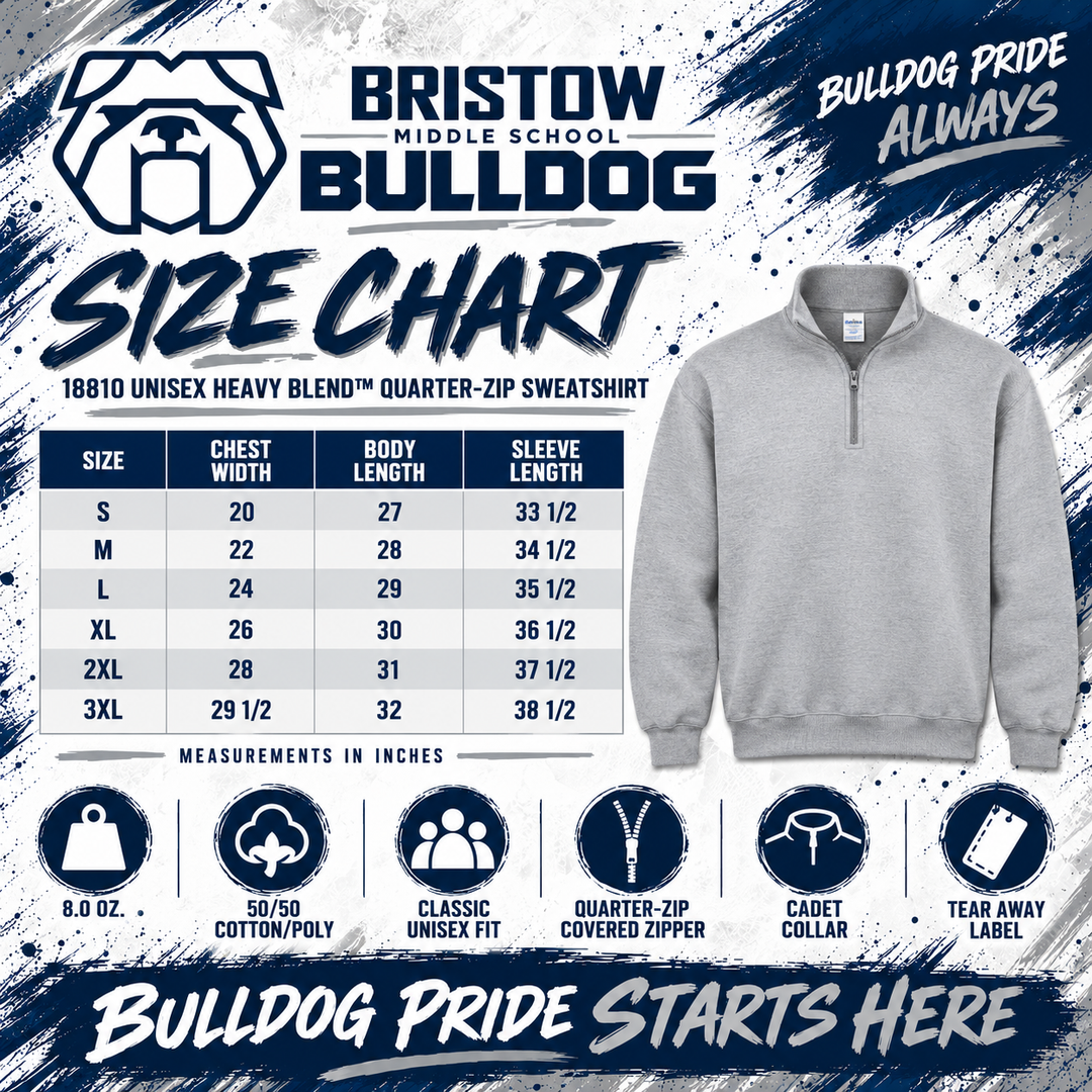 Bristow 4 Faux Embroidery Quarter-Zip (Gildan)