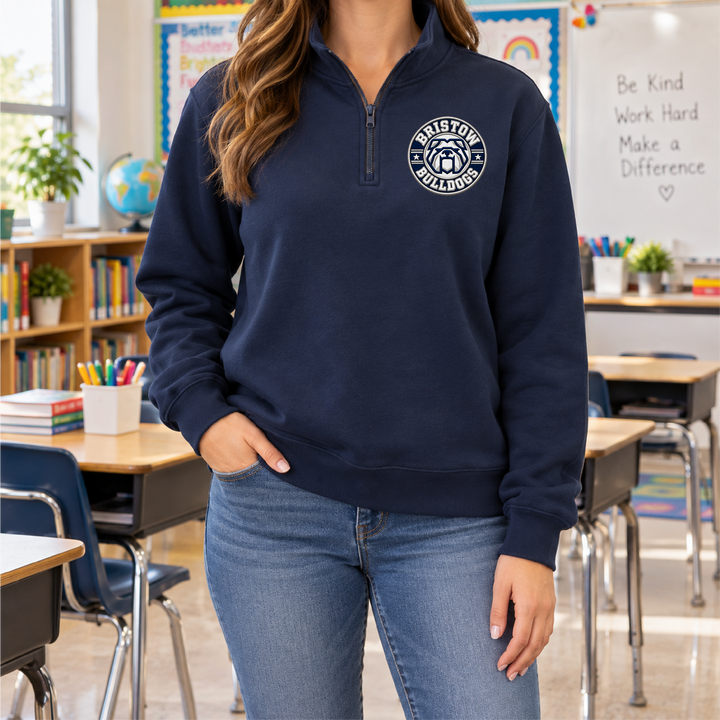 Bristow 4 Faux Embroidery Quarter-Zip (Gildan)