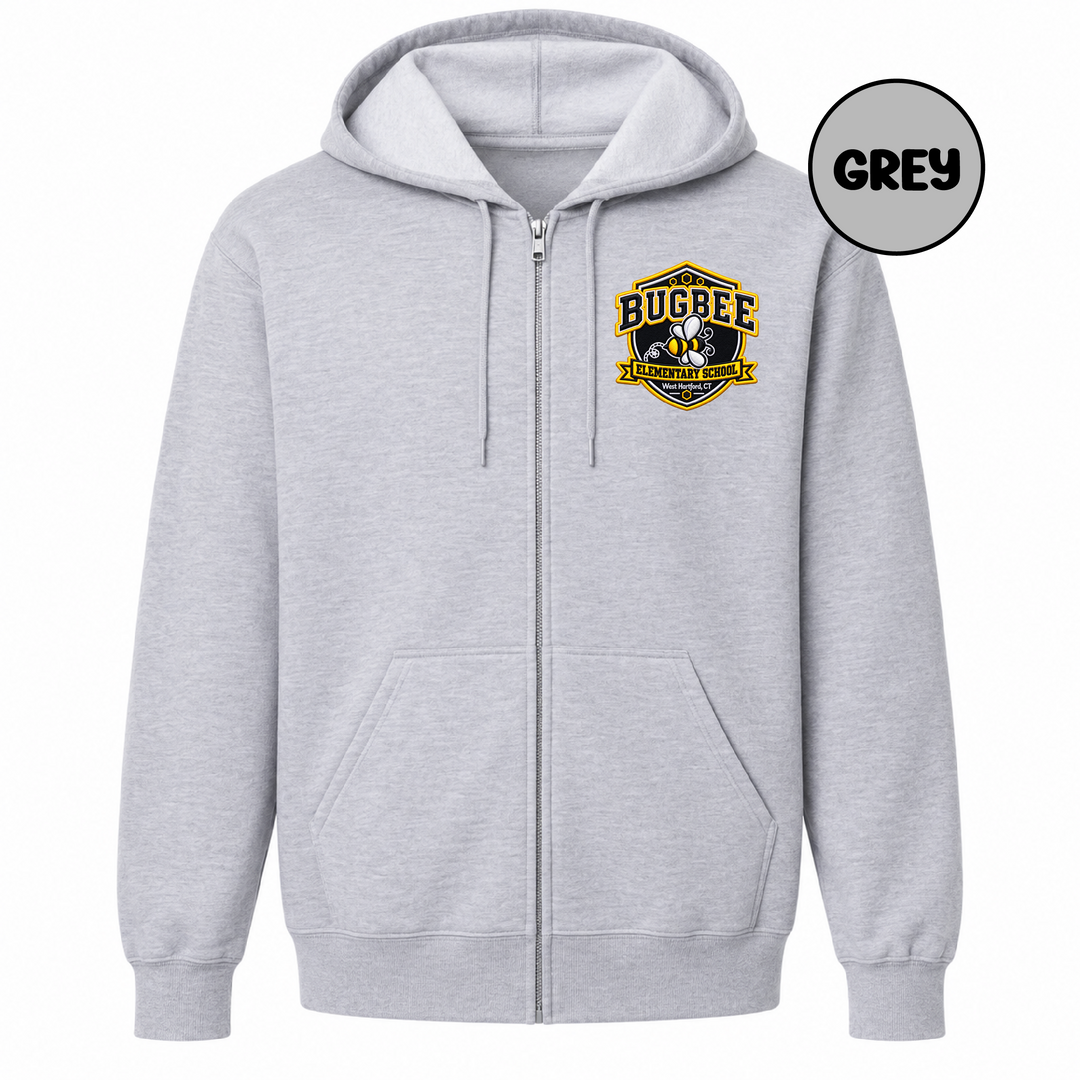 Bugbee Zip Up Hoodie Faux Embroidery 4 (Gildan)