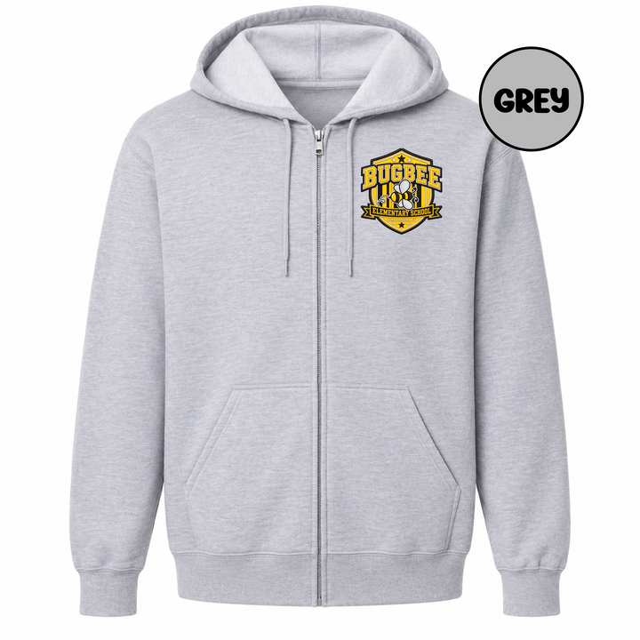 Bugbee Zip Up Hoodie Faux Embroidery 4 (Gildan)