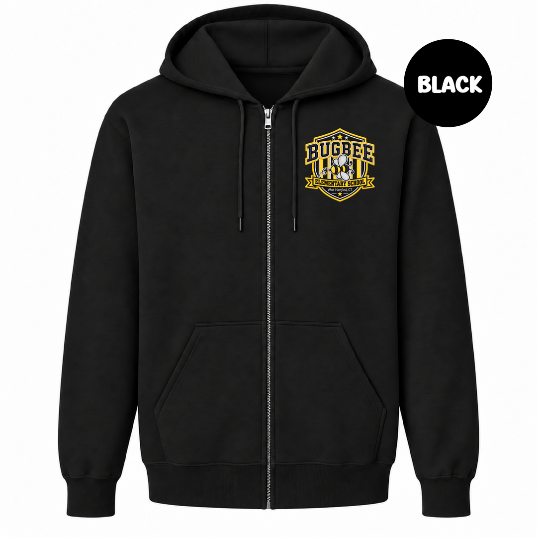 Bugbee Zip Up Hoodie Faux Embroidery 4 (Gildan)