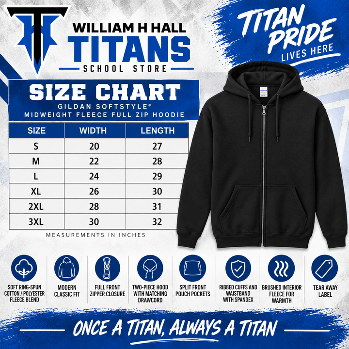 Hall Titans Hoodie 3 (Gildan)