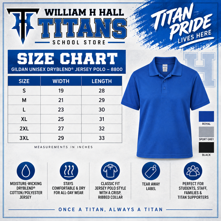 Hall Polo 1 (Gildan)