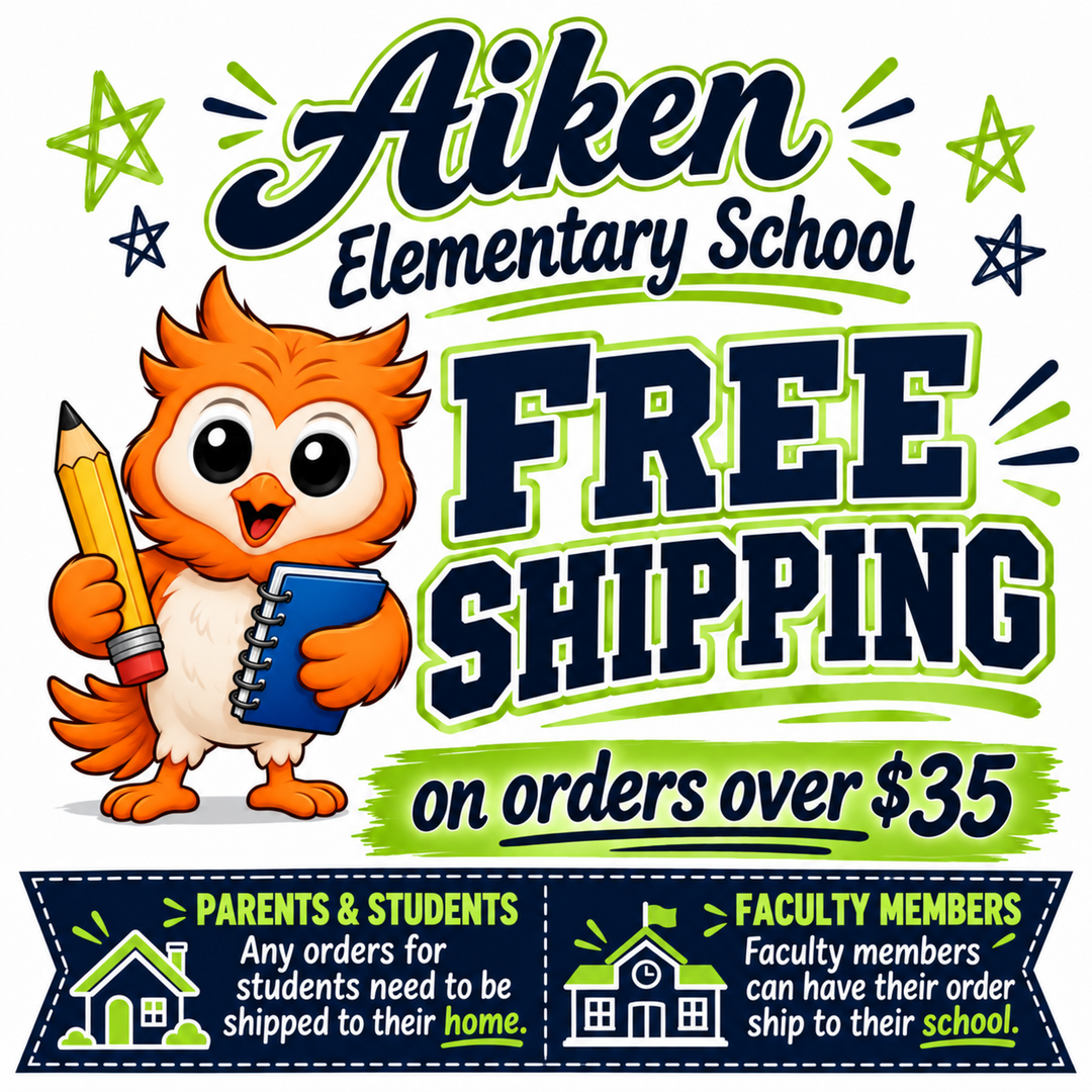 Aiken Elementary free shipping on orders over $35