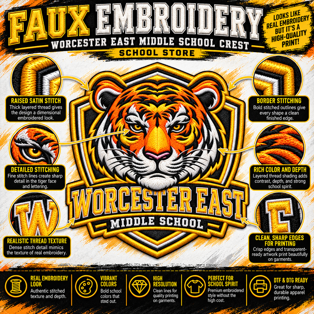 WEMS 1 Faux Embroidery Quarter-Zip (Independent Co.)
