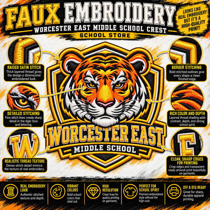 WEMS 1 Faux Embroidery Quarter-Zip (Independent Co.)