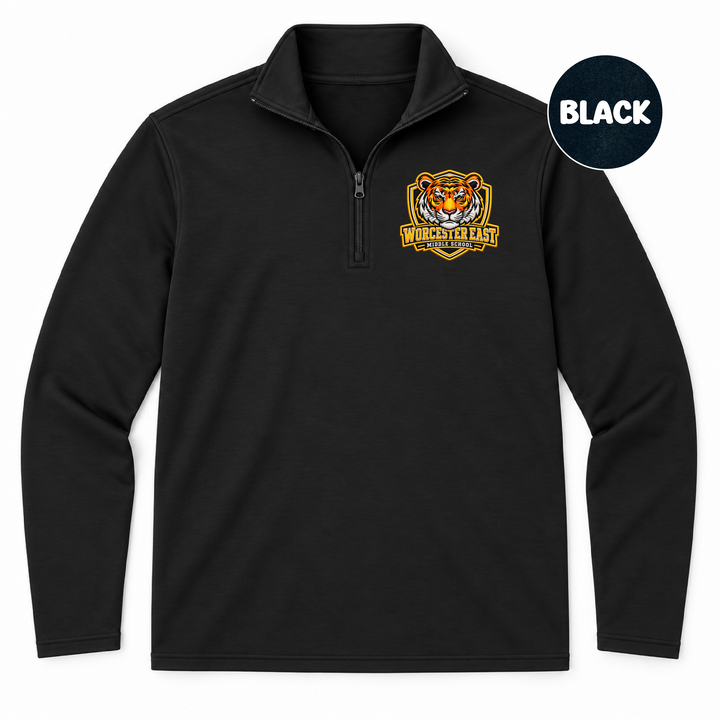 WEMS 1 Faux Embroidery Quarter-Zip (Independent Co.)