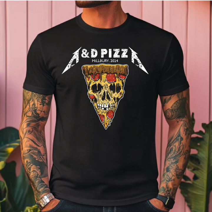 A&D Pizza Scary Slice T-shirts (Gildan)